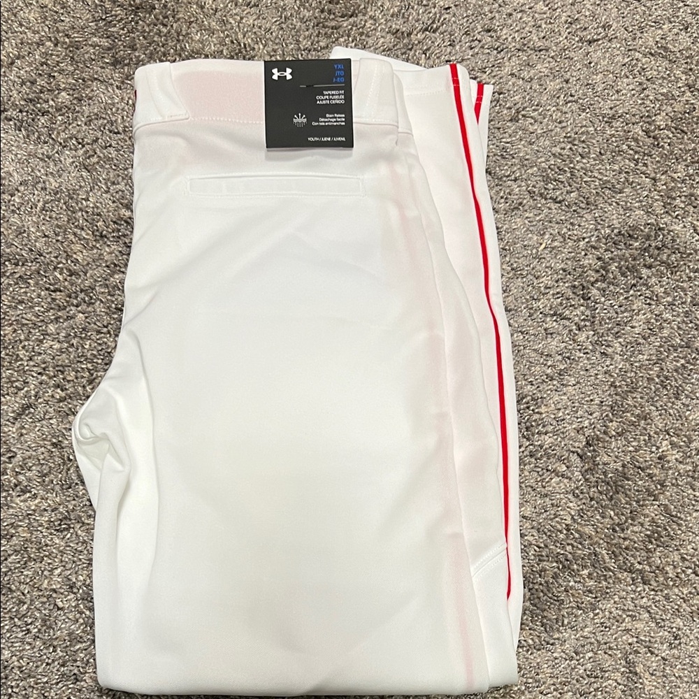 Under Armour White Trousers with Red Accent